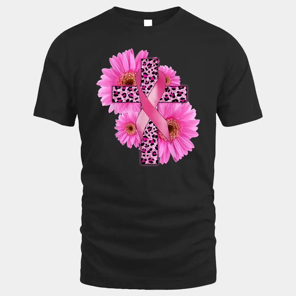 Pink Leopard Cross Jesus Sunflower Breast Cancer Awareness Pink Leopard Cross Jesus Sunflower Breast Cancer Awareness
