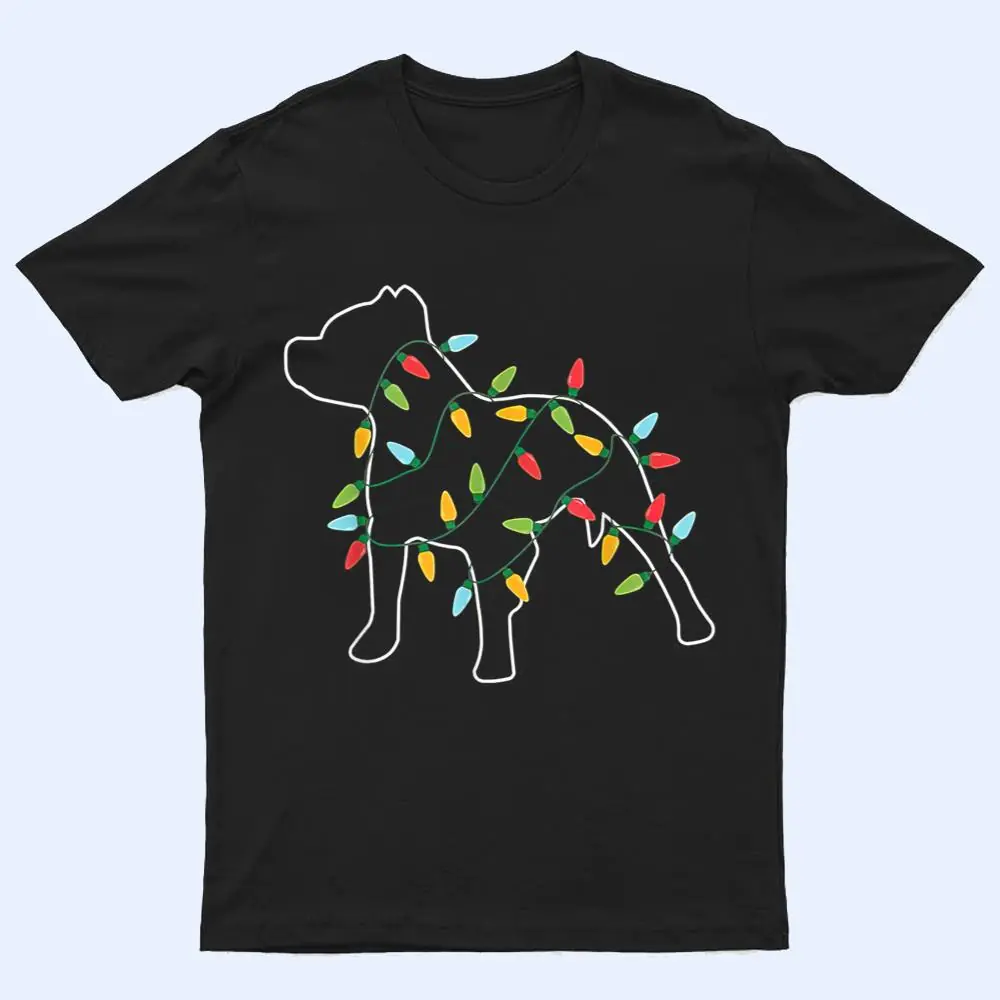 Pitbull Christmas Tree Light Pajama Xmas Dog lover T Shirt Pitbull Christmas Tree Light Pajama Xmas Dog lover T Shirt