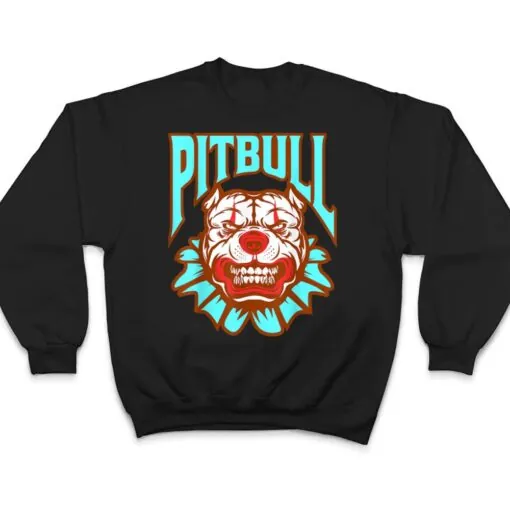 Pitbull Clown, Dog Face, Funny Dog Owner, Pet Lover T Shirt