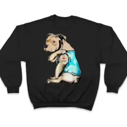Pitbull Dog I Love Dad Tattoo Funny Family T Shirt Pitbull Dog I Love Dad Tattoo Funny Family T Shirt