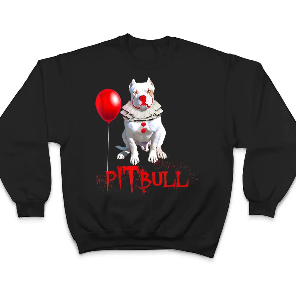 Pitbull-Dog-IT-Clown-For-Halloween-Day-Horror-T-Shirt-4 Pitbull Dog IT-Clown For Halloween Day Horror T Shirt