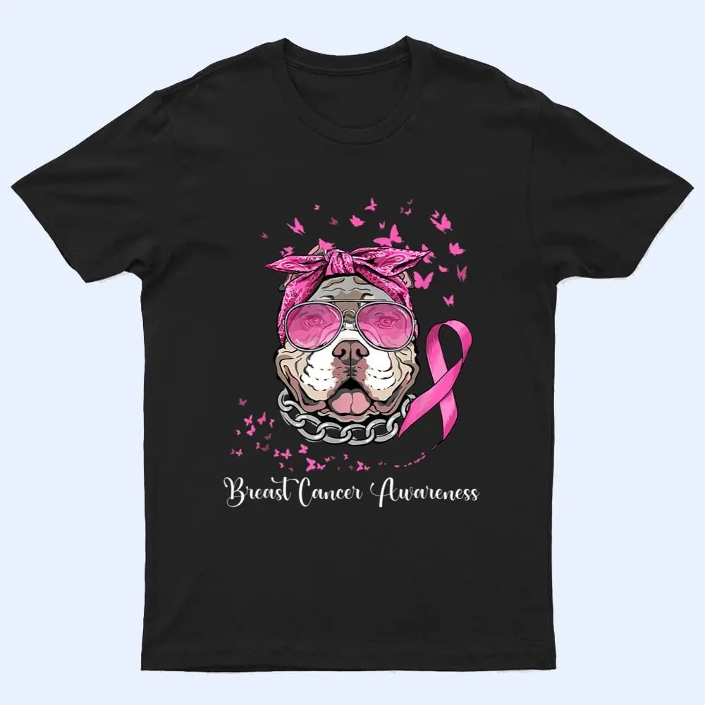 Pitbull Dog Lover Pink Ribbon Breast Cancer Awareness T Shirt Pitbull Dog Lover Pink Ribbon Breast Cancer Awareness T Shirt