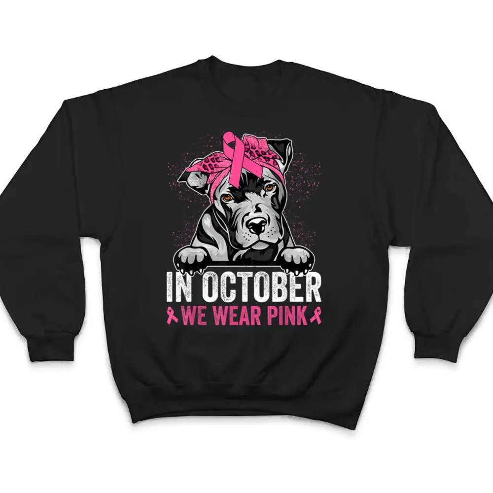 Pitbull-Dog-Pink-Ribbon-Breast-Cancer-Awareness-T-Shirt-4 Pitbull Dog Pink Ribbon Breast Cancer Awareness T Shirt