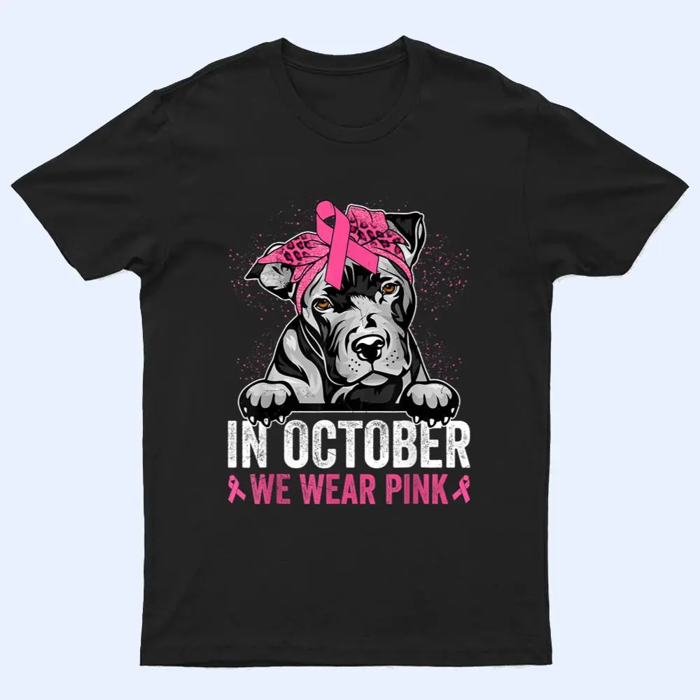 Pitbull Dog Pink Ribbon Breast Cancer Awareness T Shirt Pitbull Dog Pink Ribbon Breast Cancer Awareness T Shirt