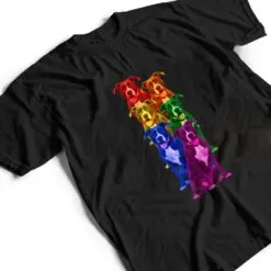 Pitbull Rainbow Flag Gay Pride LGBT Dog Lover T Shirt