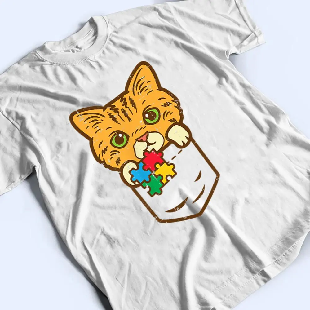 Pocket-Cat-Puzzle-Autism-Awareness-Kitten-T-Shirt-2 Pocket Cat Puzzle Autism Awareness Kitten T Shirt