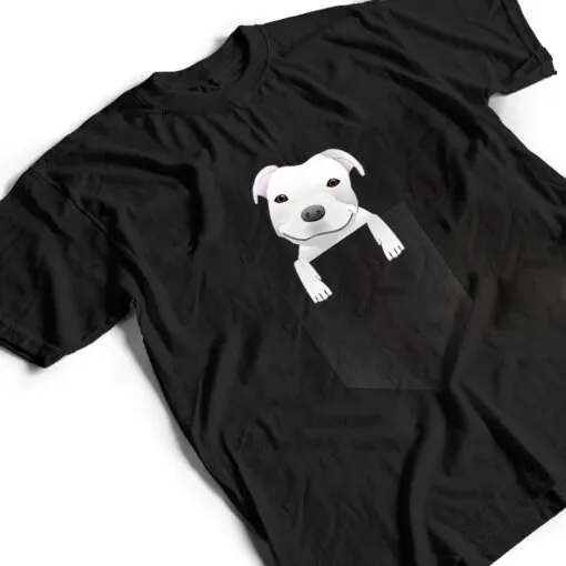 Pocket Pitbull White Puppy Cute T Shirt