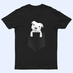 Pocket Pitbull White Puppy Cute T Shirt