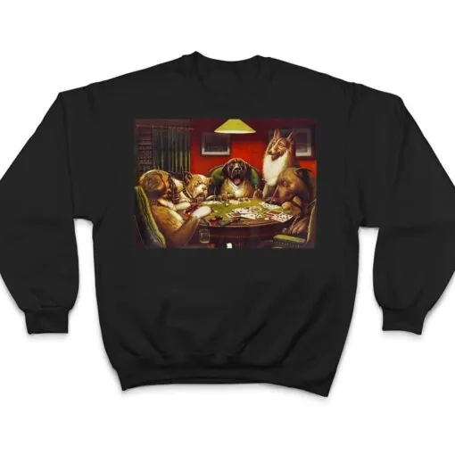 Poker Player Dogs Playing Poker Funny Poker T Shirt