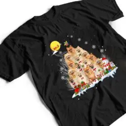 Pomeranian Dog Lover Matching Santa Christmas Tree T Shirt