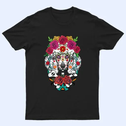 Poodle dia de los muertos day of the dead Dog sugar T Shirt