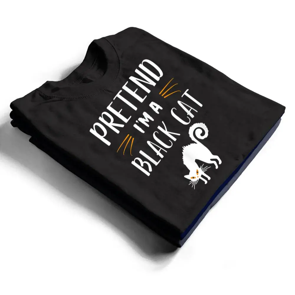 Pretend-Im-A-Black-Cat-Funny-Cartoon-Halloween-Costume-T-Shirt-1 Pretend I'm A Black Cat Funny Cartoon Halloween Costume T Shirt