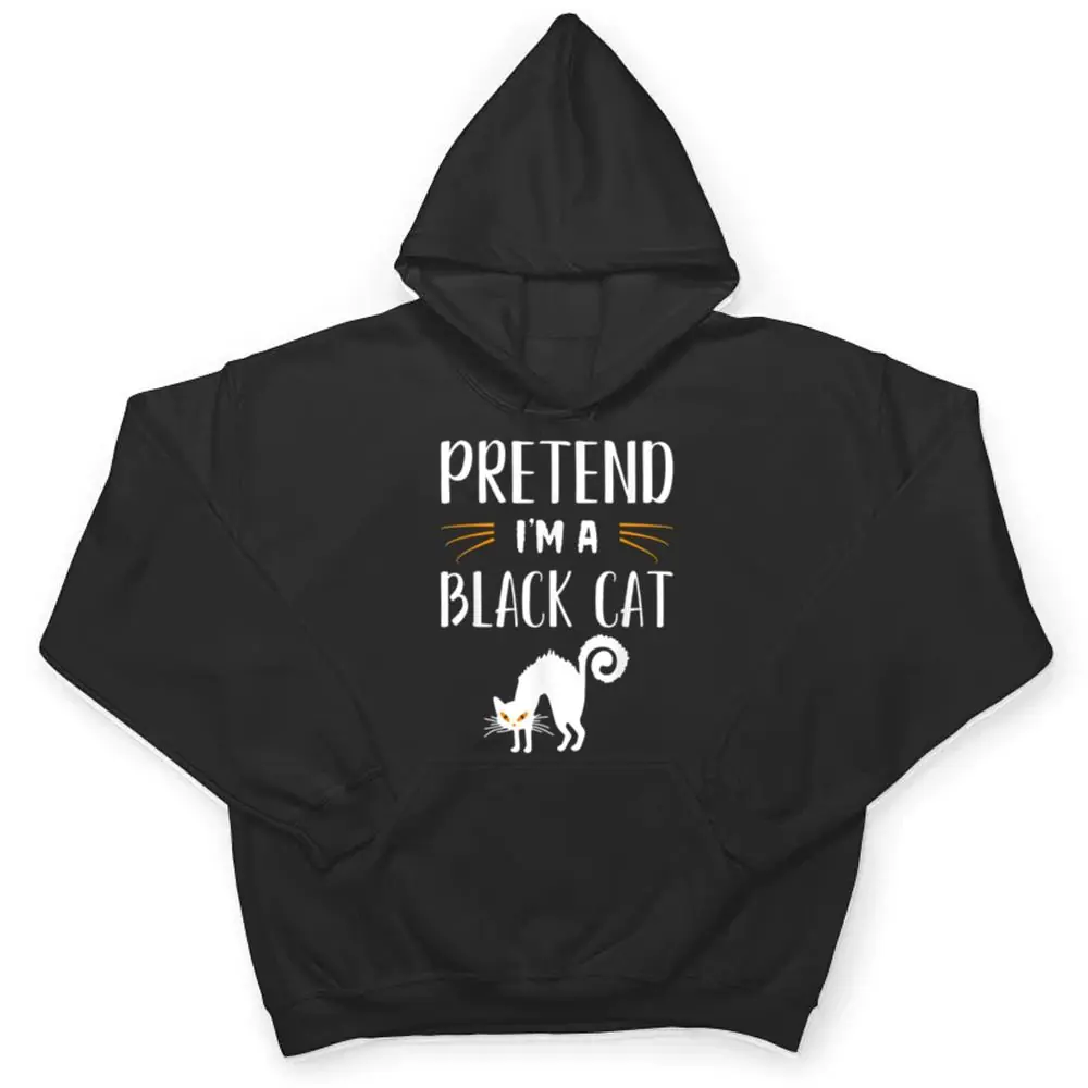 Pretend-Im-A-Black-Cat-Funny-Cartoon-Halloween-Costume-T-Shirt-3 Pretend I'm A Black Cat Funny Cartoon Halloween Costume T Shirt