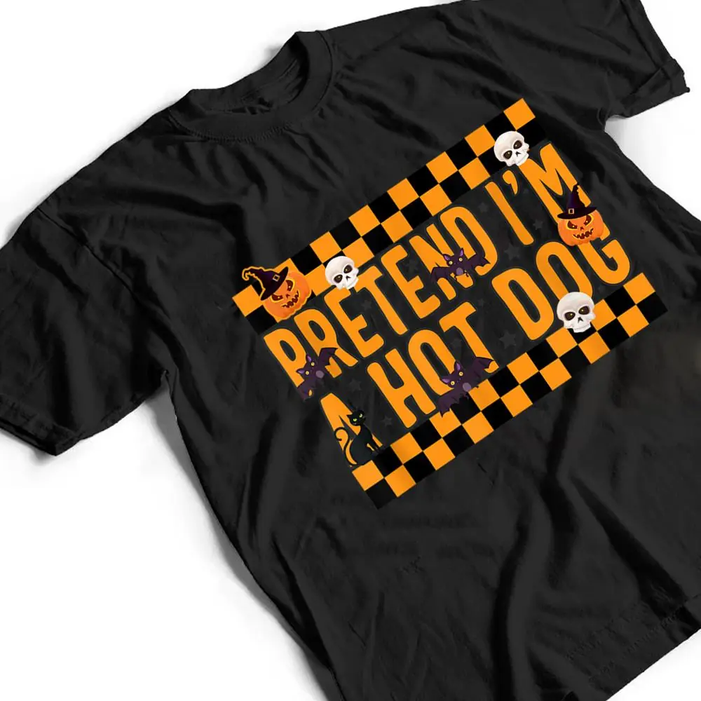 Pretend-Im-A-Hot-Dog-Costume-Funny-Lazy-Halloween-Party-Spo-T-Shirt-2 Pretend I'm A Hot Dog Costume Funny Lazy Halloween Party Spo T Shirt