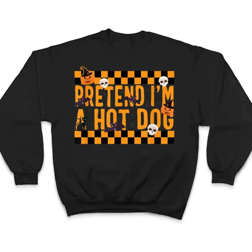 Pretend-Im-A-Hot-Dog-Costume-Funny-Lazy-Halloween-Party-Spo-T-Shirt-4 Pretend I'm A Hot Dog Costume Funny Lazy Halloween Party Spo T Shirt