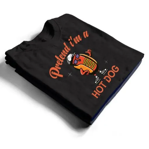 Pretend I'm A Hot Dog USA Funny Halloween T Shirt