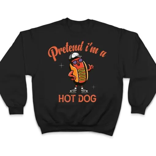 Pretend I'm A Hot Dog USA Funny Halloween T Shirt