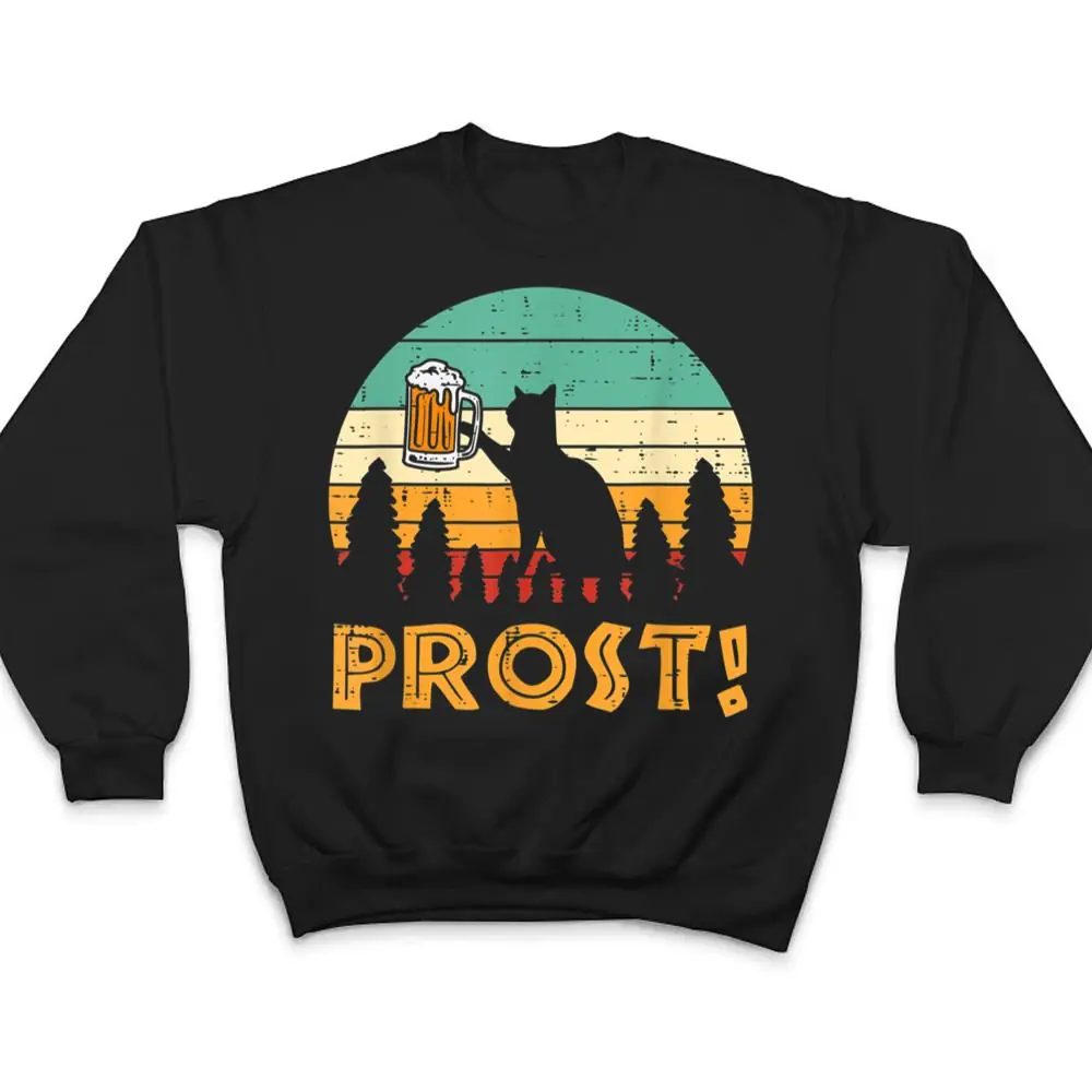 Prost-Cat-Silhouette-Retro-Bavarian-Oktoberfest-T-Shirt-4 Prost Cat Silhouette Retro Bavarian Oktoberfest T Shirt