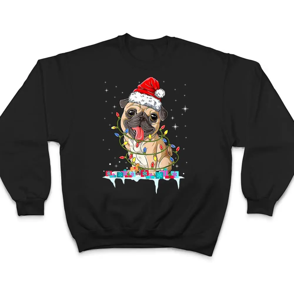 Pug-Christmas-Tree-Lights-Santa-Dog-Xmas-Gifts-Boys-Pugmas-T-Shirt-4 Pug Christmas Tree Lights Santa Dog Xmas Gifts Boys Pugmas T Shirt