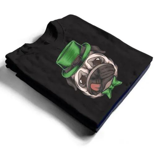 Pug Leprechaun St Patricks Day Dog Boys Men Irish Shamrock T Shirt