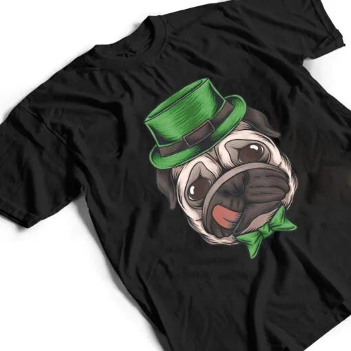 Pug Leprechaun St Patricks Day Dog Boys Men Irish Shamrock T Shirt