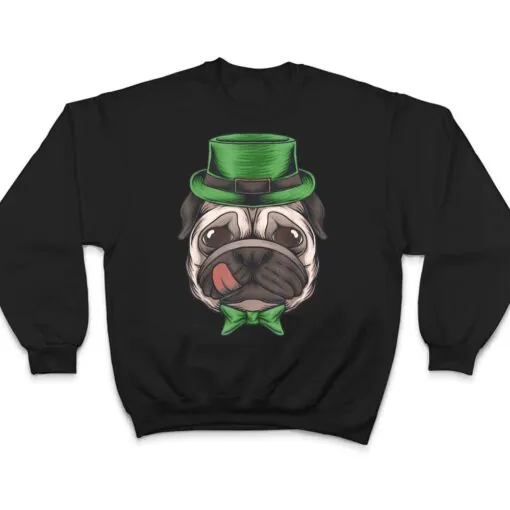 Pug Leprechaun St Patricks Day Dog Boys Men Irish Shamrock T Shirt