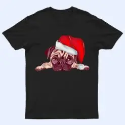 Pug Santa Christmas Tree Lights Xmas Boys Pugmas Dog Dogmas T Shirt