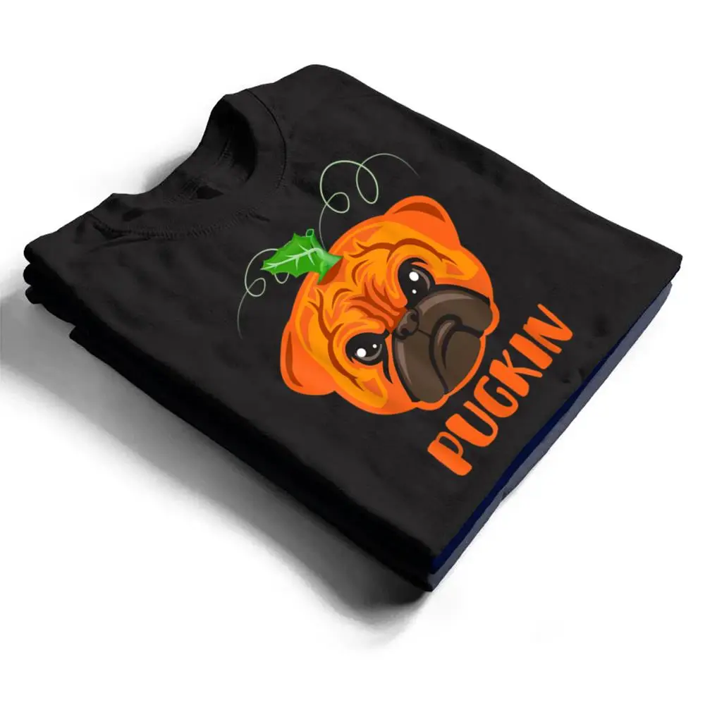 Pugkin-Funny-Halloween-Pug-Costume-Pumpkin-Pug-Dog-Lovers-T-Shirt-1 Pugkin Funny Halloween Pug Costume Pumpkin Pug Dog Lovers T Shirt