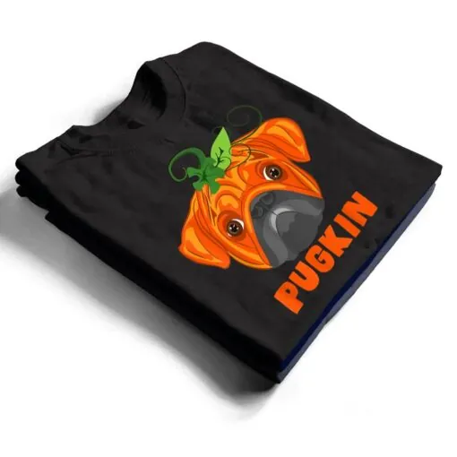 Pugkin Funny Pug Pumpkin Dog Lover Halloween Womens Mens Kid T Shirt