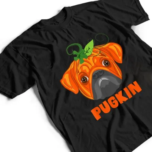 Pugkin Funny Pug Pumpkin Dog Lover Halloween Womens Mens Kid T Shirt