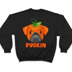 Pugkin Funny Pug Pumpkin Dog Lover Halloween Womens Mens Kid T Shirt