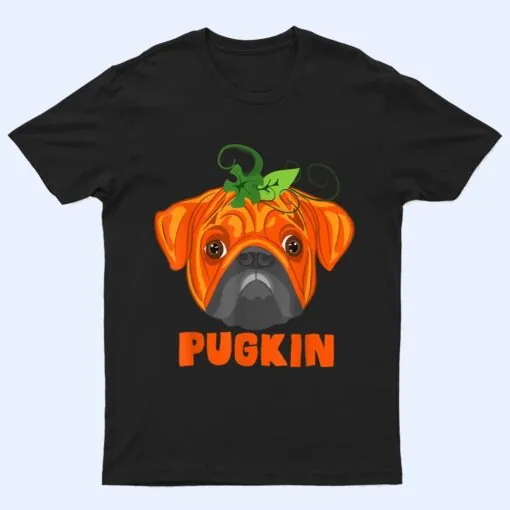 Pugkin Funny Pug Pumpkin Dog Lover Halloween Womens Mens Kid T Shirt