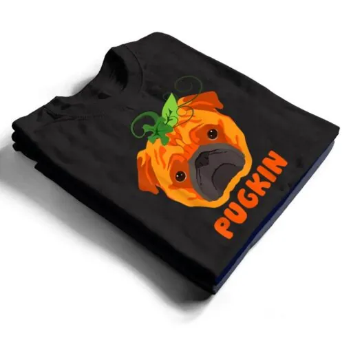 Pugkin Funny Pumpkin and Pug Dog Halloween Costumes Gifts T Shirt