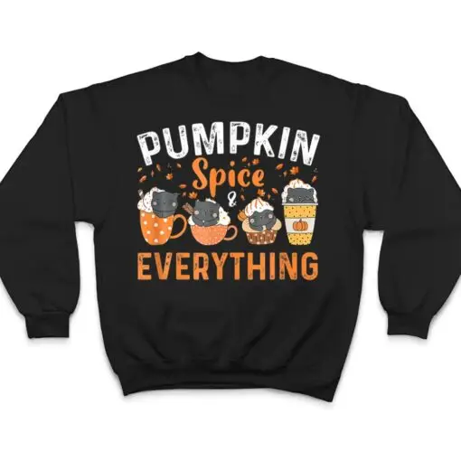 Pumpkin Spice Everything Cat Lover Cute Autumn Fall Ver 2 T Shirt