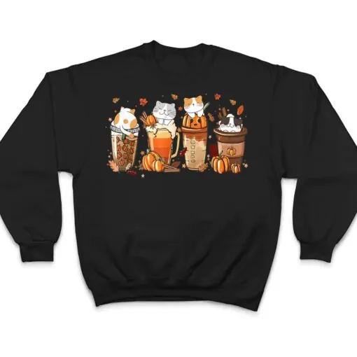 Pumpkin Spice Latte Costume For Cats Lover Cute Autumn Fall T Shirt