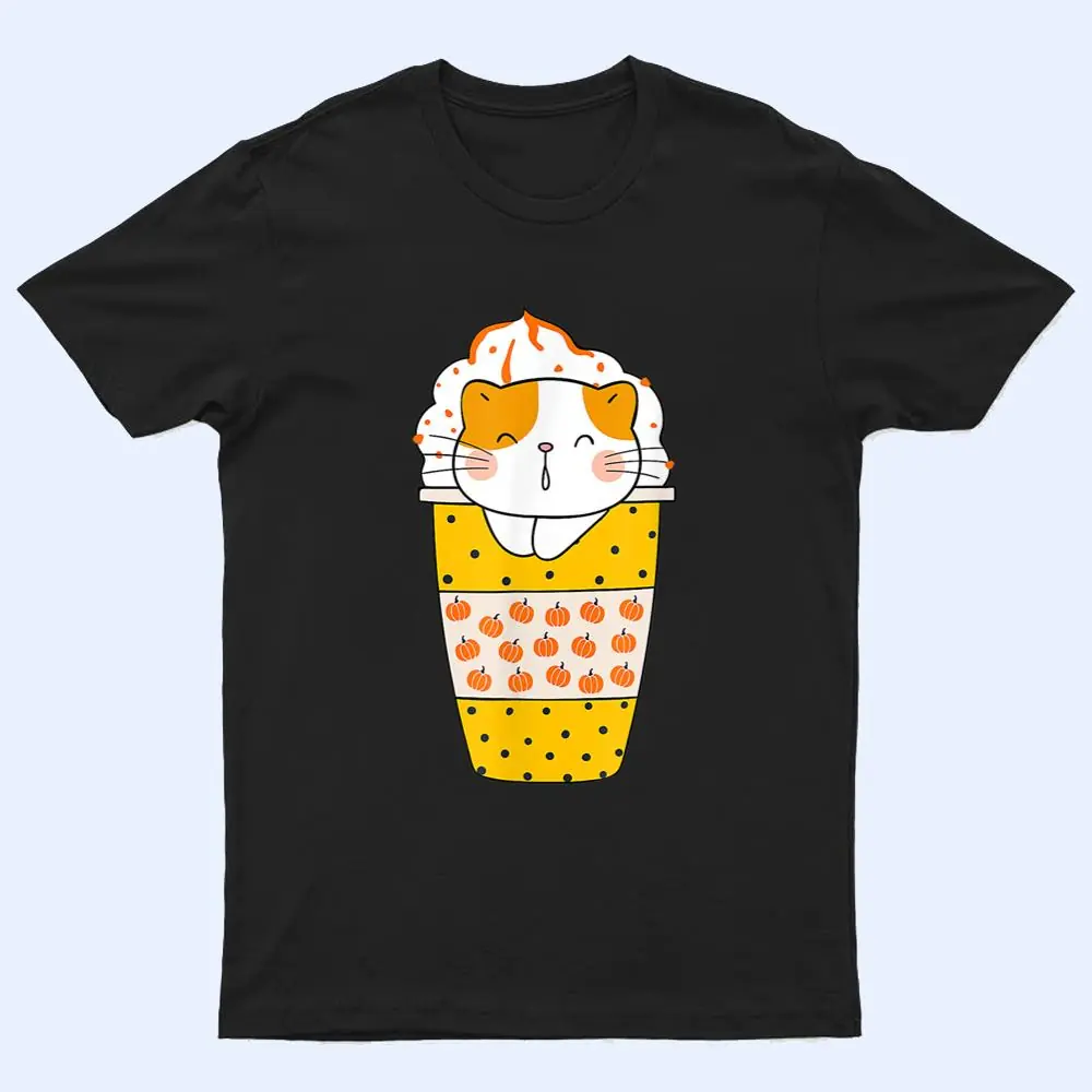 Pumpkin Spice Latte Fall Coffee Pumpkin Spice PSL Cat T Shirt