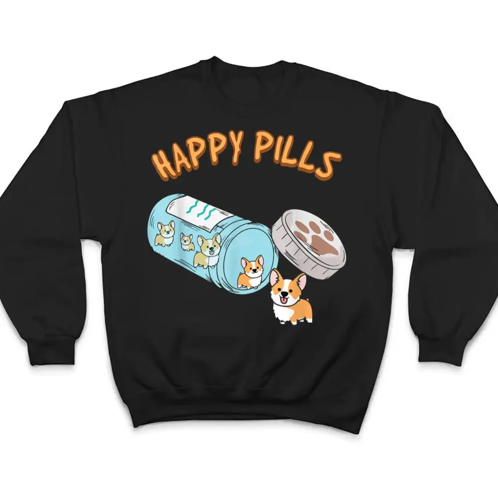 Puppies-Happy-Pills-Cute-Corgi-Happiness-Dogs-Lovers-T-Shirt-4 Puppies Happy Pills Cute Corgi Happiness Dogs Lovers T Shirt