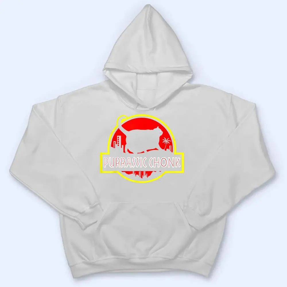 Purrassic-Chonk-Cat-Funny-Cat-Scale-Meme-Retro-Style-T-Shirt-3 Purrassic Chonk Cat Funny Cat Scale Meme Retro Style T Shirt