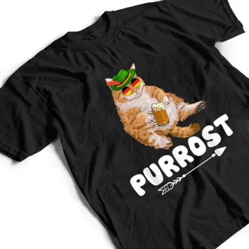 Purrost Lederhosen Cat Drinkers Germany Munich Oktoberfest T Shirt