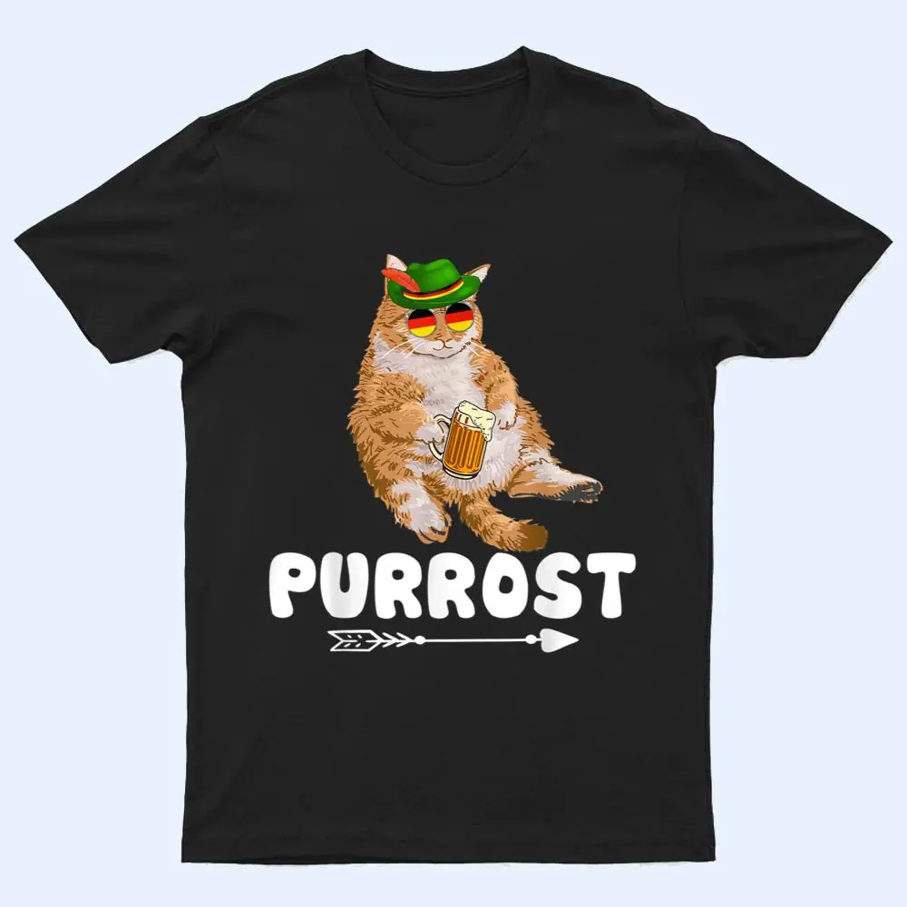 Purrost Lederhosen Cat Drinkers Germany Munich Oktoberfest T Shirt Purrost Lederhosen Cat Drinkers Germany Munich Oktoberfest T Shirt