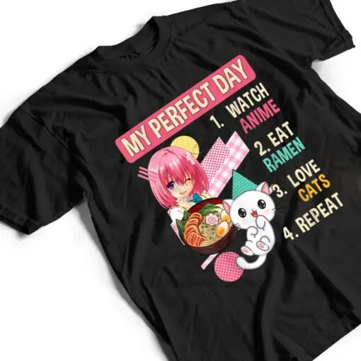 Ramen Cat Kawaii Anime Japanese Food Girls Official Nager Ver 6 T Shirt