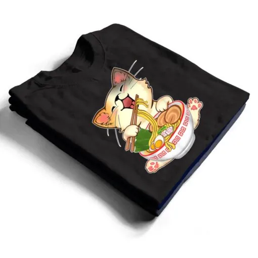 Ramen Cat Kawaii Anime Japanese Food Girls Official Nager Ver 8 T Shirt