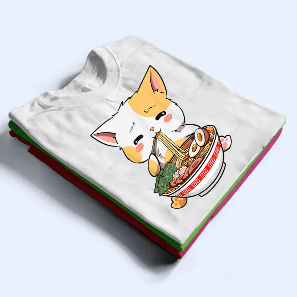 Ramen-Cat-Kawaii-Anime-Japanese-Food-Girls-Official-Teenager-T-Shirt-1 Ramen Cat Kawaii Anime Japanese Food Girls Official Teenager T Shirt