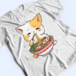 Ramen Cat Kawaii Anime Japanese Food Girls Official Teenager T Shirt Ramen Cat Kawaii Anime Japanese Food Girls Official Teenager T Shirt