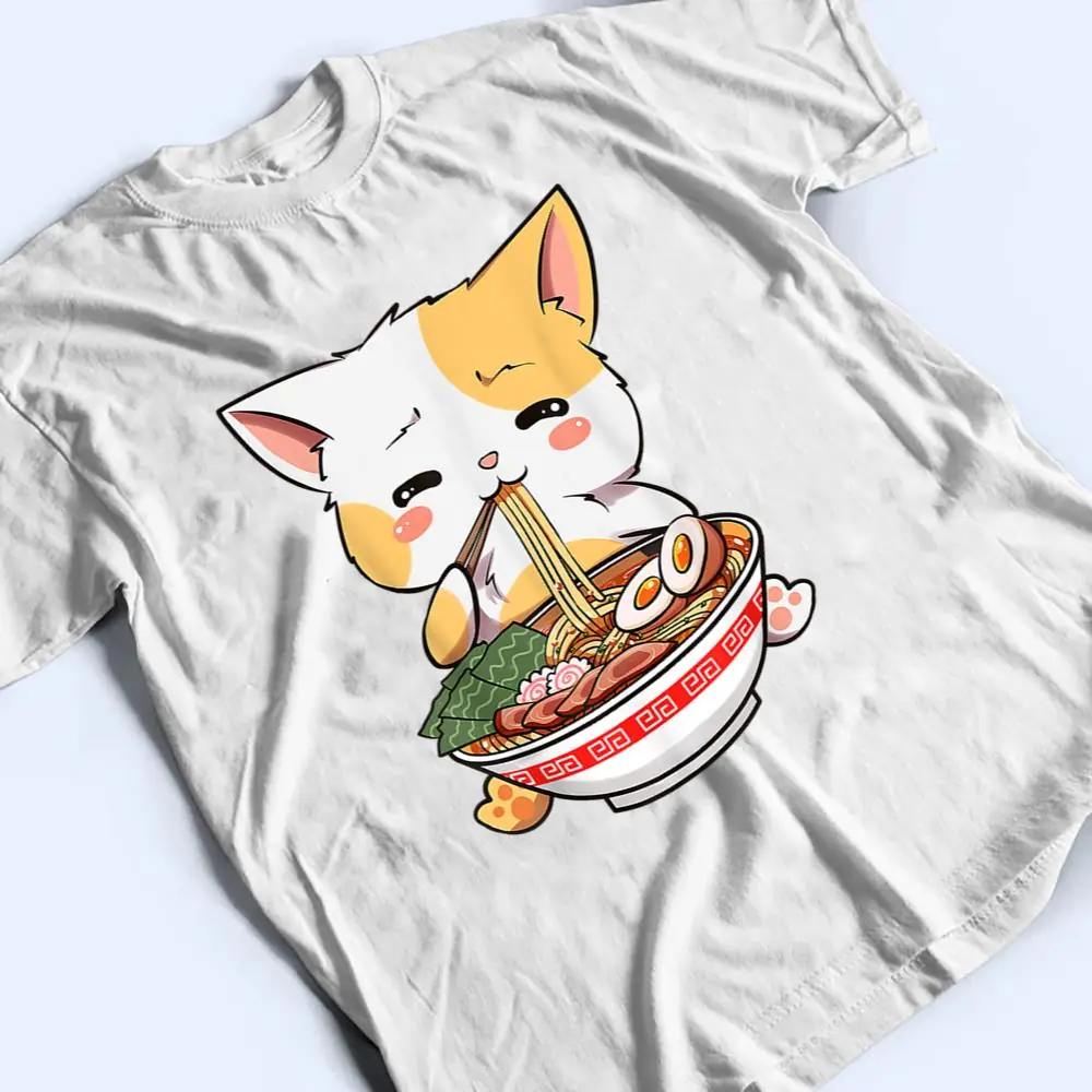 Ramen-Cat-Kawaii-Anime-Japanese-Food-Girls-Official-Teenager-T-Shirt-2 Ramen Cat Kawaii Anime Japanese Food Girls Official Teenager T Shirt