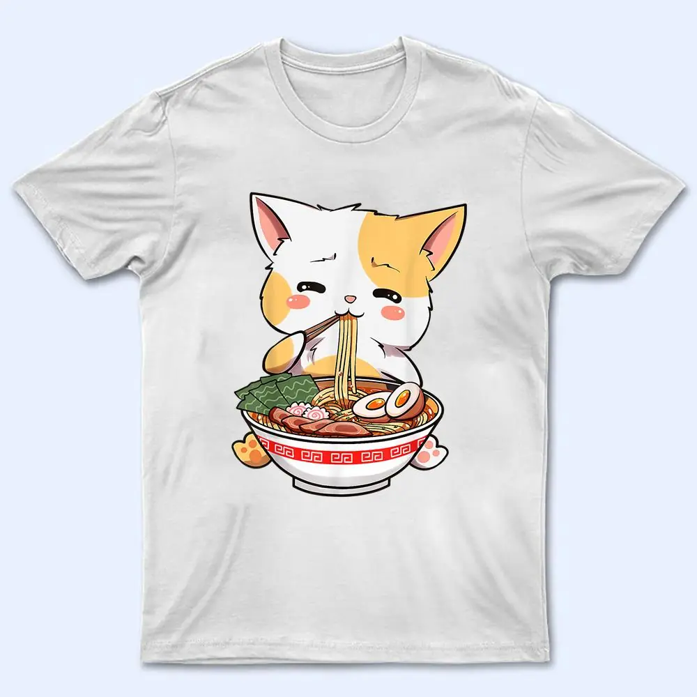 Ramen Cat Kawaii Anime Japanese Food Girls Official Teenager T Shirt Ramen Cat Kawaii Anime Japanese Food Girls Official Teenager T Shirt