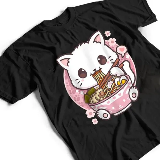 Ramen Cat Kawaii Anime Ramen Cat Cat Lovers Kawaii Neko T Shirt