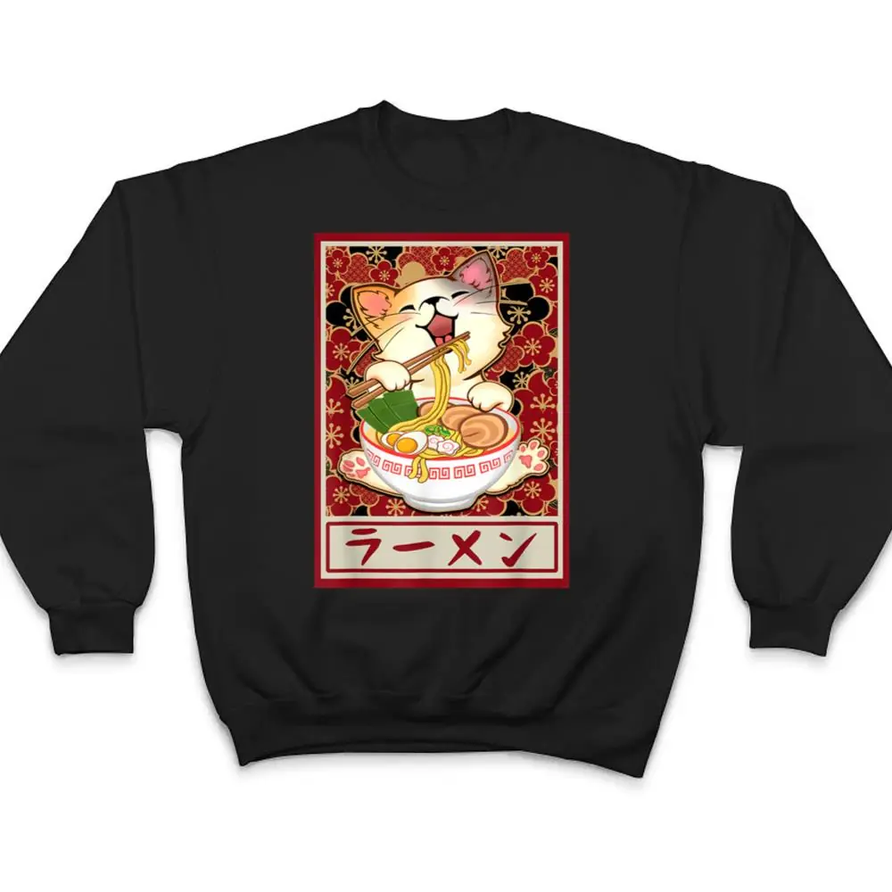 Ramen-Cat-Kawaii-Neko-Anime-Japanese-Food-Teens-Boys-Girls-T-Shirt-4 Ramen Cat Kawaii Neko Anime Japanese Food Teens Boys Girls T Shirt