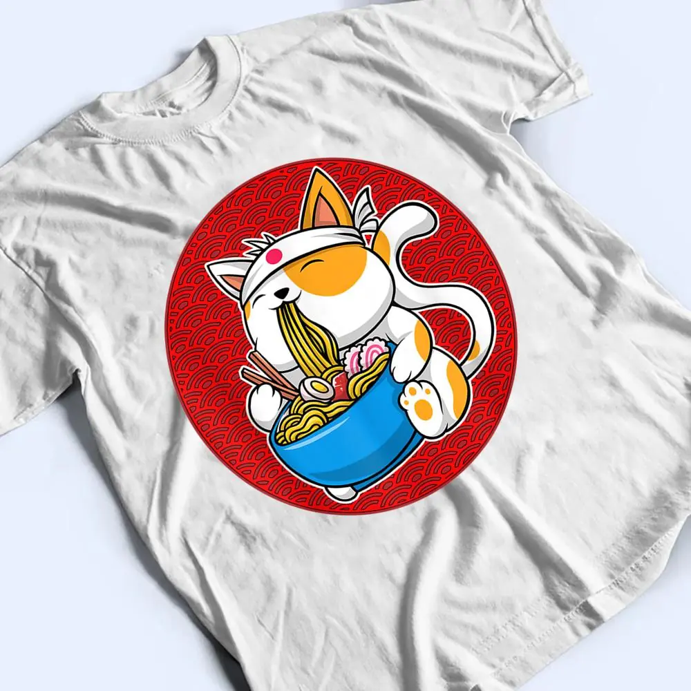 Ramen-Cat-Neko-Anime-Cat-Lover-Kawaii-Japanese-T-Shirt-2 Ramen Cat Neko Anime Cat Lover Kawaii Japanese T Shirt