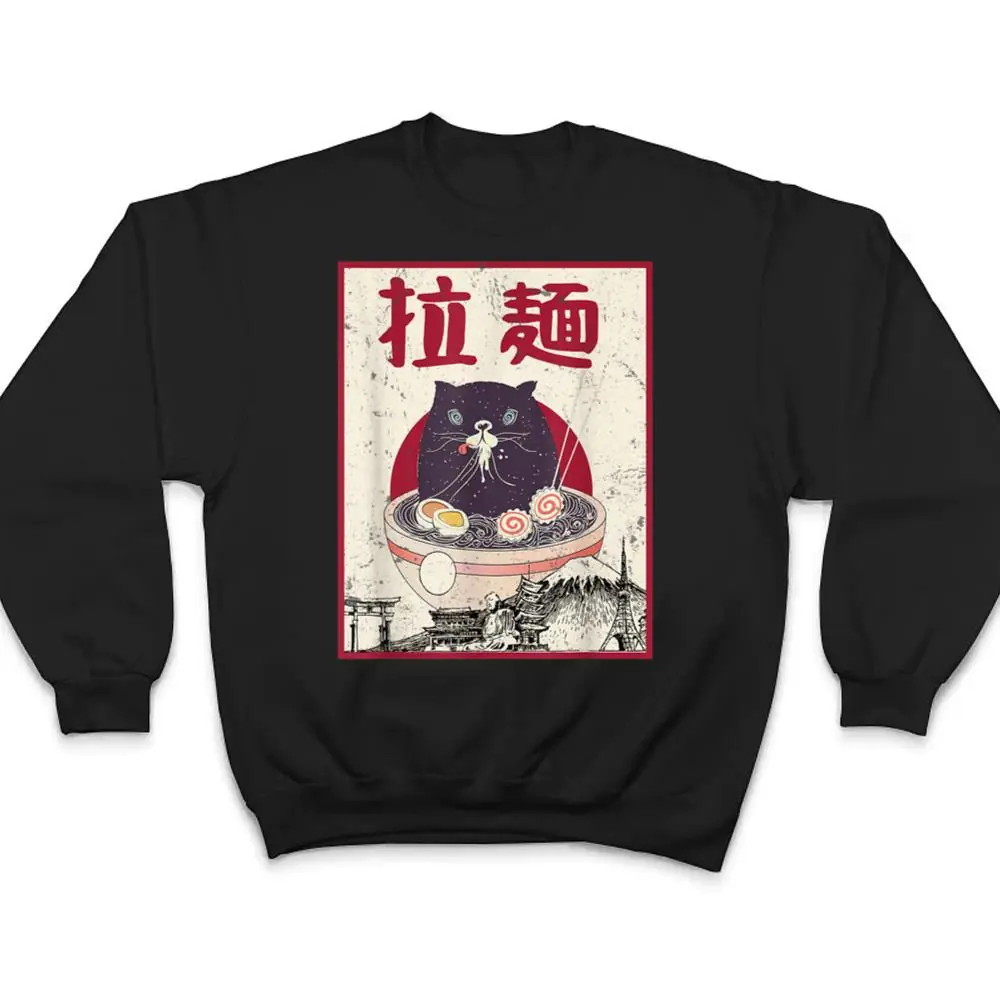 Ramen-Cat-Neko-Anime-Kawaii-Cat-Lover-Japanese-Sunset-Retro-T-Shirt-4 Ramen Cat Neko Anime Kawaii Cat Lover Japanese Sunset Retro T Shirt